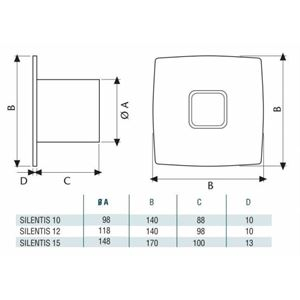 Cata Silentis 10 Timer Low Noise szellőztető ventilátor